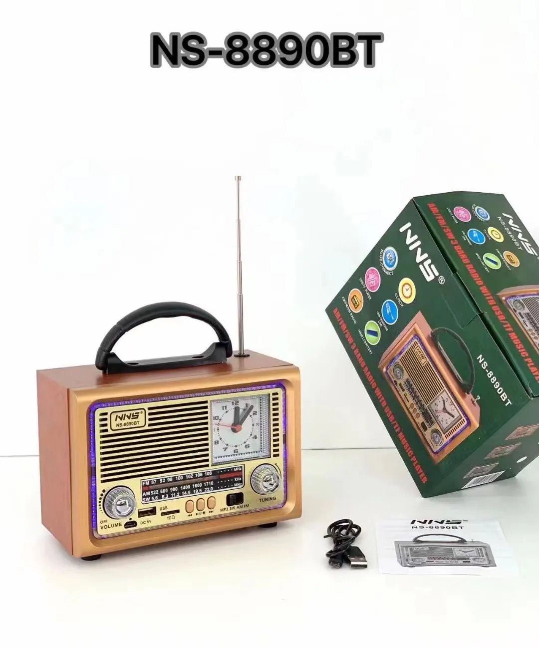 Portable Vintage Radio Speaker NS8090