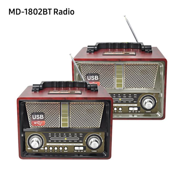 Portable Bluetooth Radio Speaker MD 1802