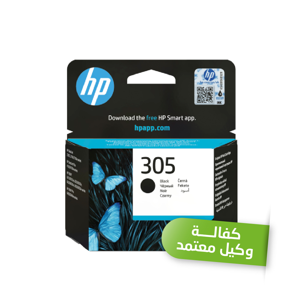 حبر أسود HP 305 Black Original Ink Cartridge