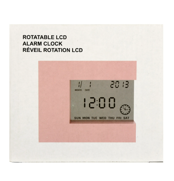 Rotatable LCD Alarm Clock