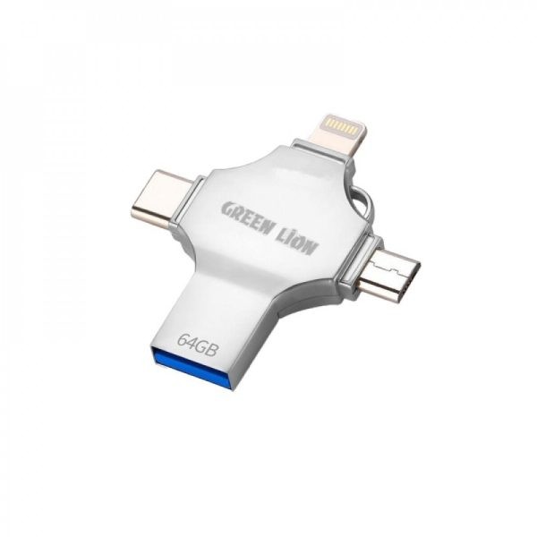 Green Lion 4-in-1 USB Flash Drive 64GB