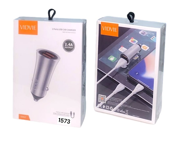 Dual USB car charger with IP cable